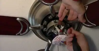 Ceiling fan installation with electrical wiring and mounting by professional electrician in Long Beach, CA