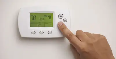 Digital thermostat installation with precise temperature programming in Long Beach, CA