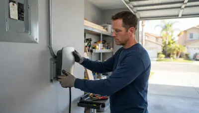 Electric vehicle charger installation with dedicated circuit by a Long Beach, CA electrician