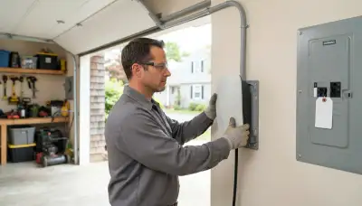 Electric vehicle charger installation with dedicated circuit in a Long Beach, CA home garage