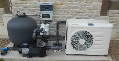 electric heater installation services with connected outdoor heating system equipment in Long Beach, CA