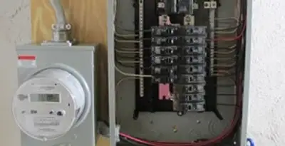 electrical panel upgrade service showing outdated electrical panel prepared for professional replacement in Long Beach, CA