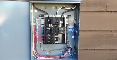 electrical panel upgrade service featuring newly installed electrical panel wired by licensed electricians in Long Beach, CA