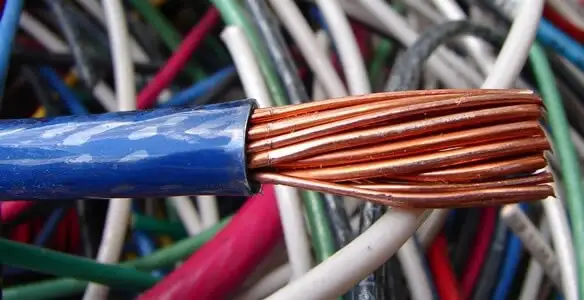 electrical wiring services showing exposed copper conductors and cable preparation in Long Beach, CA