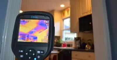 home energy audit service using thermal imaging to evaluate electrical efficiency inside a home in Long Beach, CA