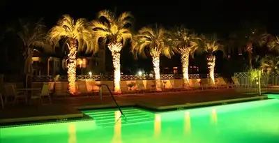 landscape lighting installation services illuminating outdoor recreational areas in Long Beach, CA