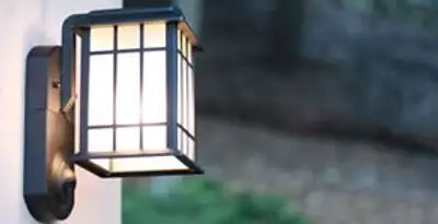 security light installation services with professionally mounted exterior wall light in Long Beach, CA