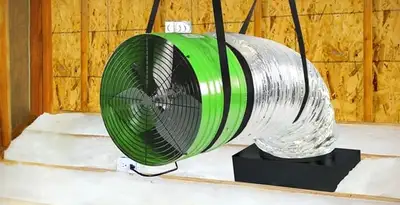 whole house fan installation services with professionally mounted ventilation fan system in Long Beach, CA